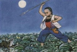 闰土吃瓜牵着猹,一场夏日的瓜田奇遇